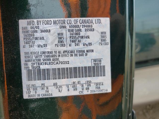 Photo 11 VIN: 2FTRX18L82CA70252 - FORD F150 