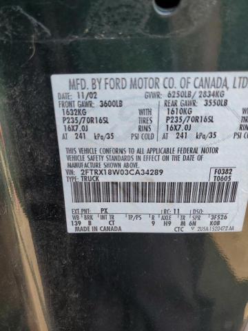 Photo 11 VIN: 2FTRX18W03CA34289 - FORD F150 