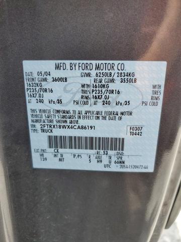 Photo 11 VIN: 2FTRX18WX4CA86191 - FORD F-150 HERI 