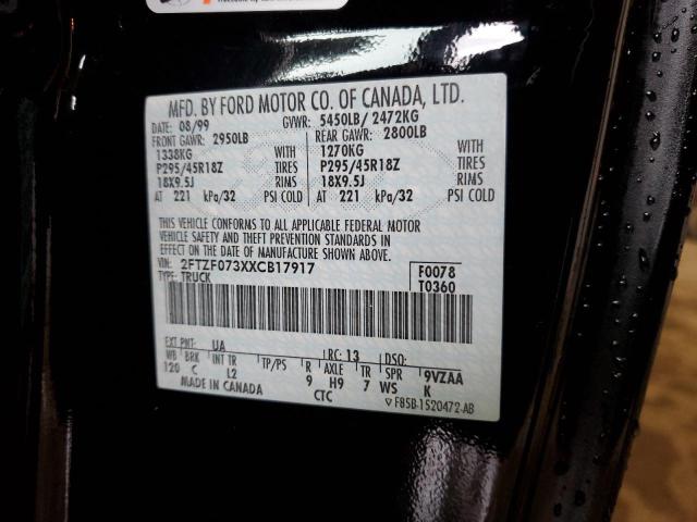 Photo 11 VIN: 2FTZF073XXCB17917 - FORD F150 