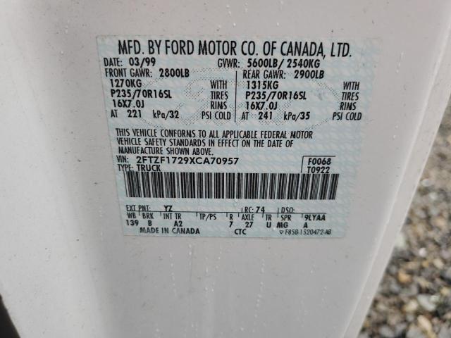 Photo 11 VIN: 2FTZF1729XCA70957 - FORD F150 