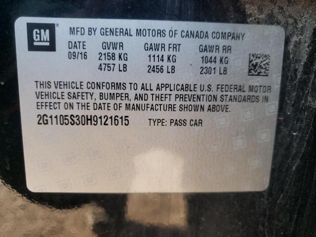 Photo 9 VIN: 2G1105S30H9121615 - CHEVROLET IMPALA LT 