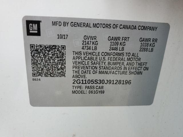 Photo 12 VIN: 2G1105S30J9128196 - CHEVROLET IMPALA LT 