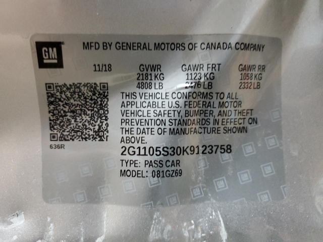 Photo 11 VIN: 2G1105S30K9123758 - CHEVROLET IMPALA PRE 