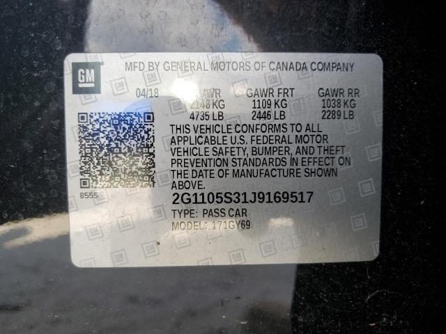 Photo 11 VIN: 2G1105S31J9169517 - CHEVROLET IMPALA LT 