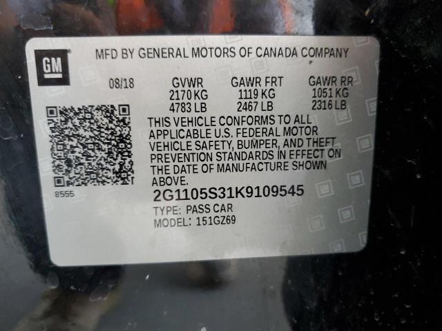 Photo 11 VIN: 2G1105S31K9109545 - CHEVROLET IMPALA PRE 