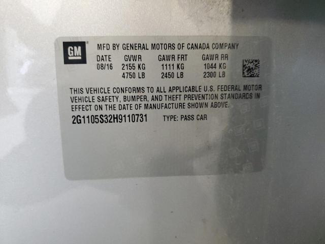 Photo 11 VIN: 2G1105S32H9110731 - CHEVROLET IMPALA 