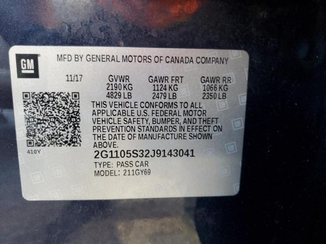 Photo 12 VIN: 2G1105S32J9143041 - CHEVROLET IMPALA LT 