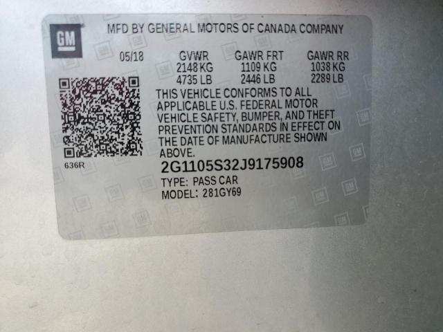 Photo 11 VIN: 2G1105S32J9175908 - CHEVROLET IMPALA LT 