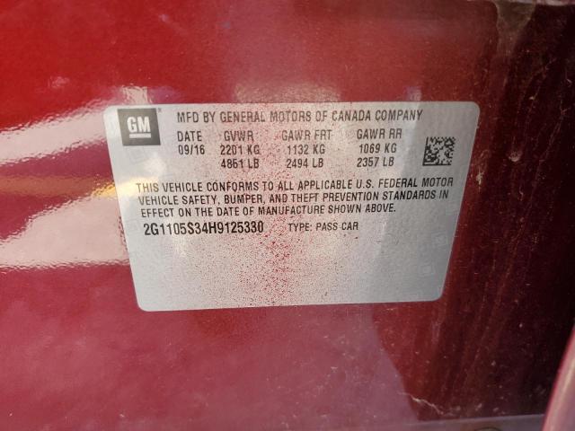 Photo 12 VIN: 2G1105S34H9125330 - CHEVROLET IMPALA 