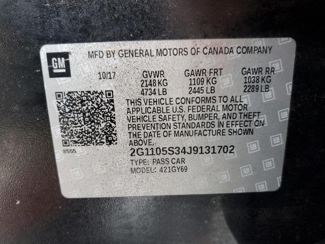 Photo 11 VIN: 2G1105S34J9131702 - CHEVROLET IMPALA LT 