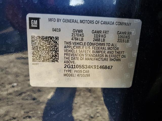 Photo 12 VIN: 2G1105S34K9146847 - CHEVROLET IMPALA PRE 