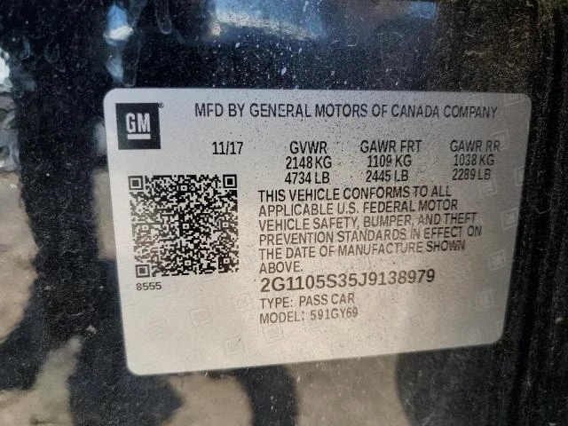 Photo 11 VIN: 2G1105S35J9138979 - CHEVROLET IMPALA LT 