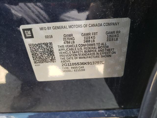 Photo 9 VIN: 2G1105S36K9137972 - CHEVROLET IMPALA PRE 