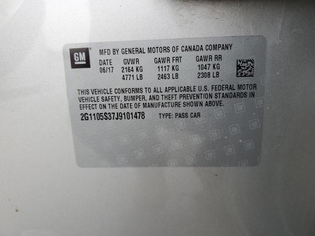 Photo 11 VIN: 2G1105S37J9101478 - CHEVROLET IMPALA LT 