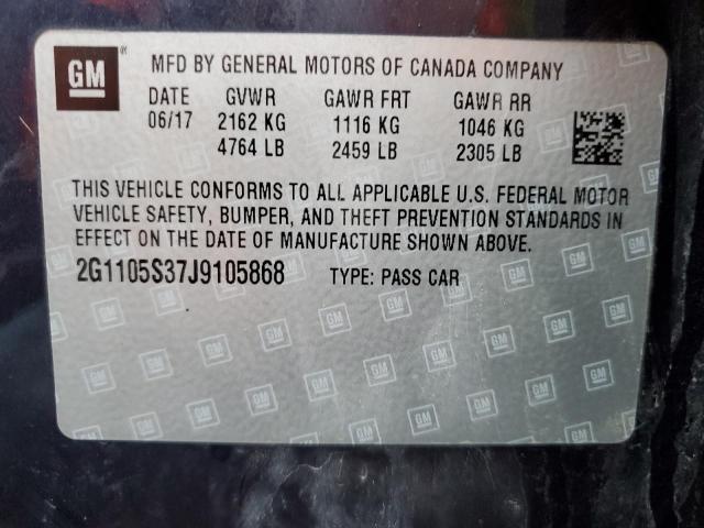 Photo 11 VIN: 2G1105S37J9105868 - CHEVROLET IMPALA 