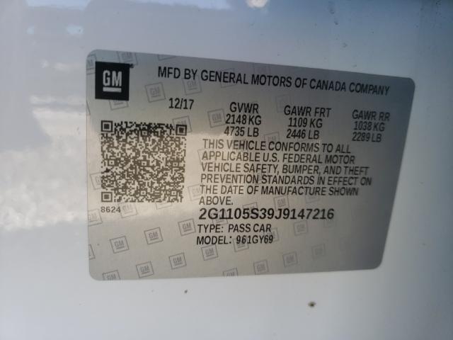 Photo 9 VIN: 2G1105S39J9147216 - CHEVROLET IMPALA LT 