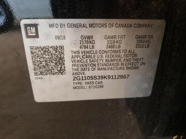 Photo 9 VIN: 2G1105S39K9112967 - CHEVROLET IMPALA PRE 