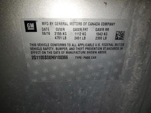 Photo 11 VIN: 2G1105S3XH9100366 - CHEVROLET IMPALA LT 