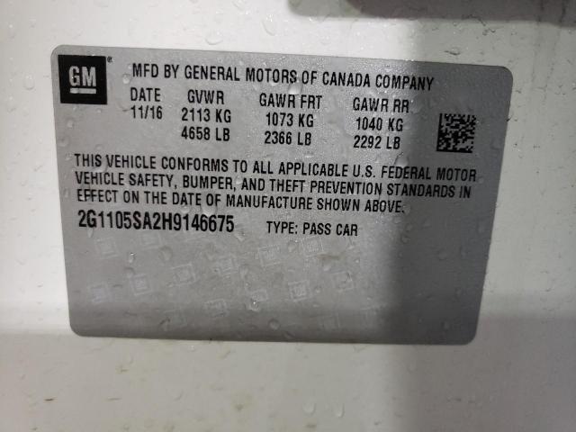 Photo 12 VIN: 2G1105SA2H9146675 - CHEVROLET IMPALA LT 