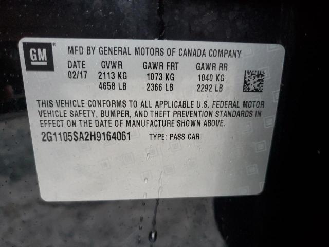 Photo 9 VIN: 2G1105SA2H9164061 - CHEVROLET IMPALA 