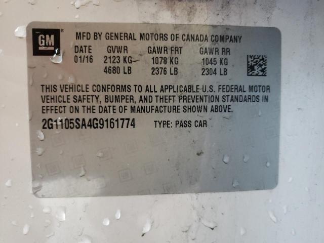 Photo 11 VIN: 2G1105SA4G9161774 - CHEVROLET IMPALA 