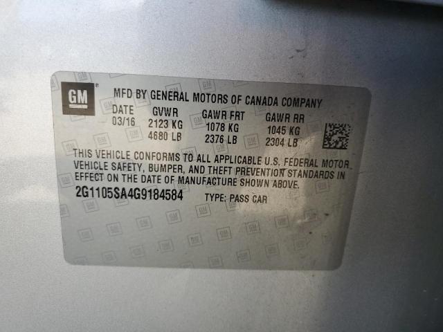 Photo 11 VIN: 2G1105SA4G9184584 - CHEVROLET IMPALA LT 