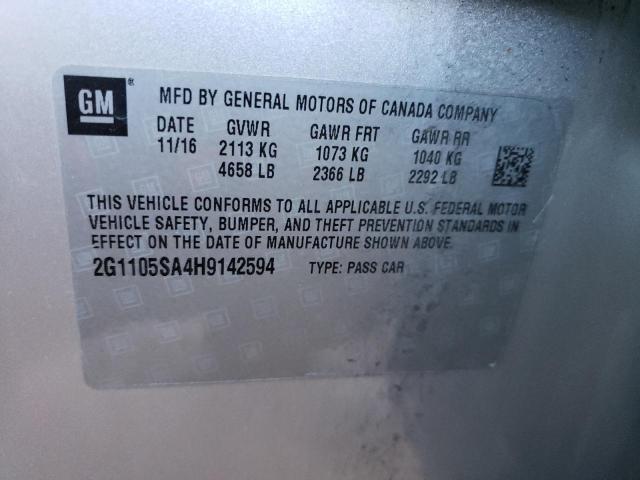 Photo 12 VIN: 2G1105SA4H9142594 - CHEVROLET IMPALA LT1 