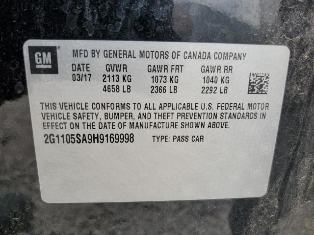 Photo 11 VIN: 2G1105SA9H9169998 - CHEVROLET IMPALA LT 