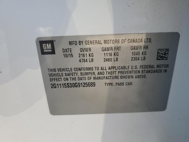 Photo 11 VIN: 2G1115S30G9125689 - CHEVROLET IMPALA LT 