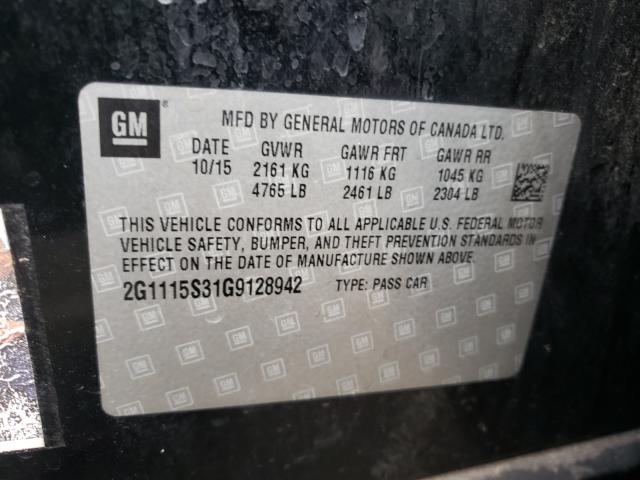 Photo 9 VIN: 2G1115S31G9128942 - CHEVROLET IMPALA LT 