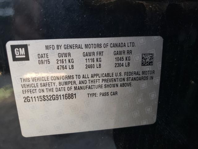 Photo 9 VIN: 2G1115S32G9116881 - CHEVROLET IMPALA LT 