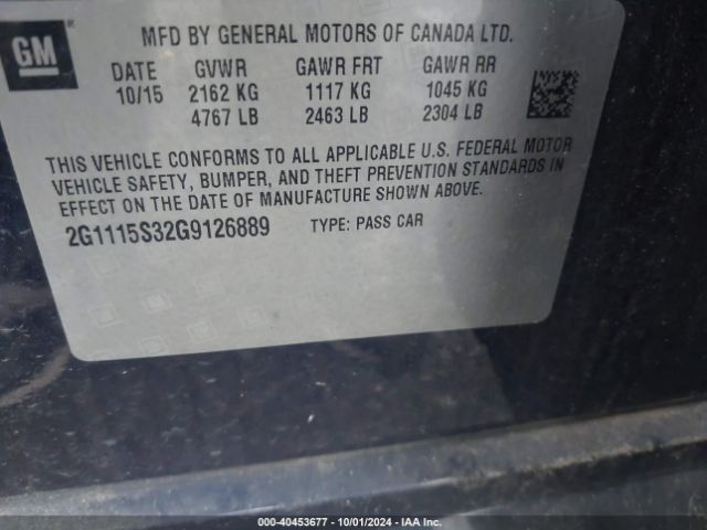 Photo 8 VIN: 2G1115S32G9126889 - CHEVROLET IMPALA 