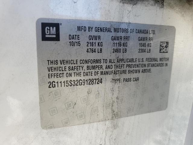 Photo 11 VIN: 2G1115S32G9128724 - CHEVROLET IMPALA LT 