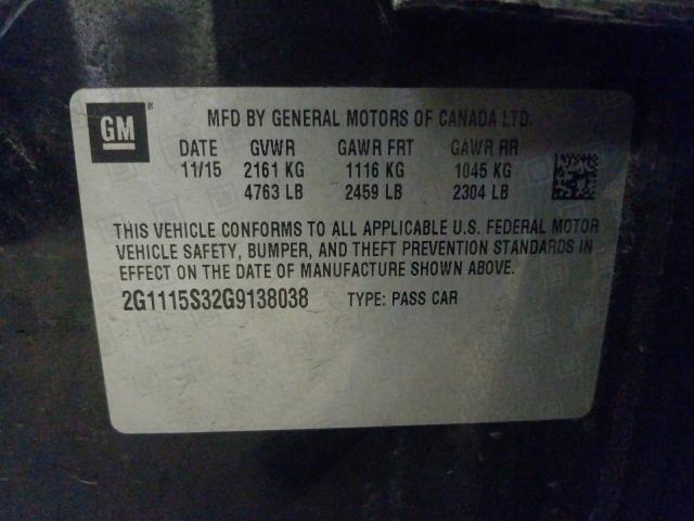 Photo 9 VIN: 2G1115S32G9138038 - CHEVROLET IMPALA LT 