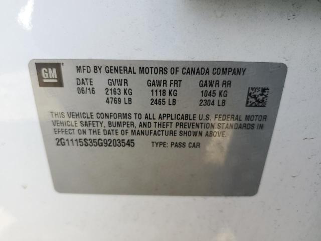 Photo 9 VIN: 2G1115S35G9203545 - CHEVROLET IMPALA LT 