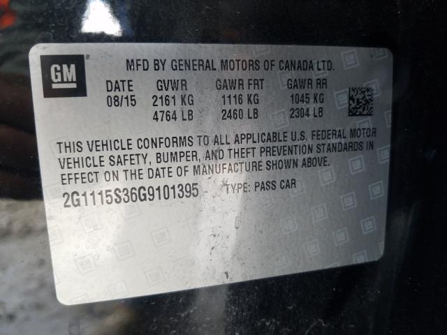 Photo 9 VIN: 2G1115S36G9101395 - CHEVROLET IMPALA LT 