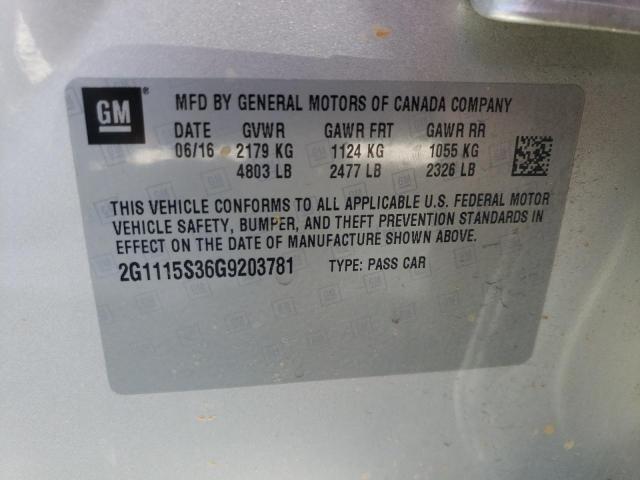 Photo 12 VIN: 2G1115S36G9203781 - CHEVROLET IMPALA LT 