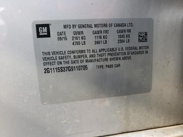 Photo 9 VIN: 2G1115S37G9110705 - CHEVROLET IMPALA LT 