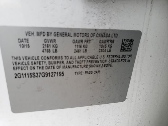 Photo 9 VIN: 2G1115S37G9127195 - CHEVROLET IMPALA LT 