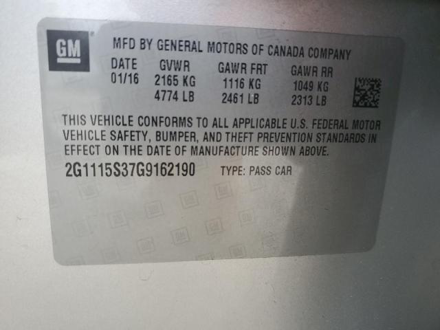 Photo 11 VIN: 2G1115S37G9162190 - CHEVROLET IMPALA LT 