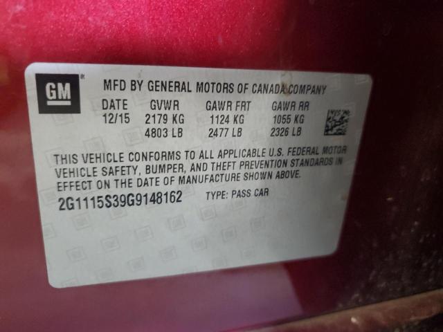 Photo 11 VIN: 2G1115S39G9148162 - CHEVROLET IMPALA LT 