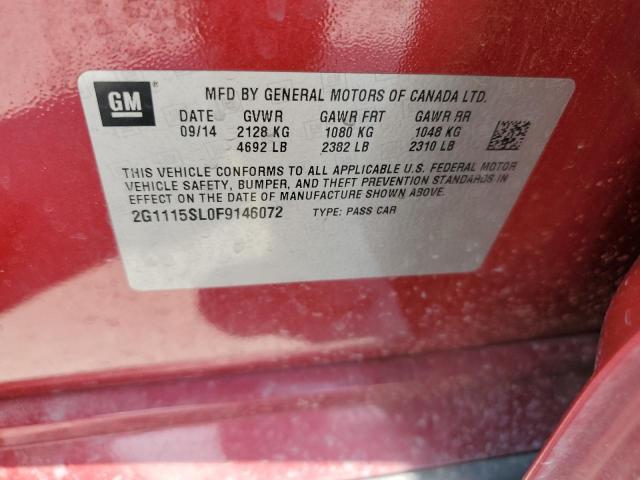 Photo 11 VIN: 2G1115SL0F9146072 - CHEVROLET IMPALA 