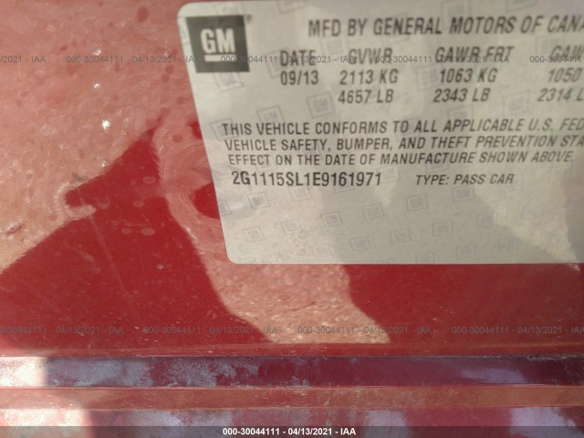 Photo 8 VIN: 2G1115SL1E9161971 - CHEVROLET IMPALA 