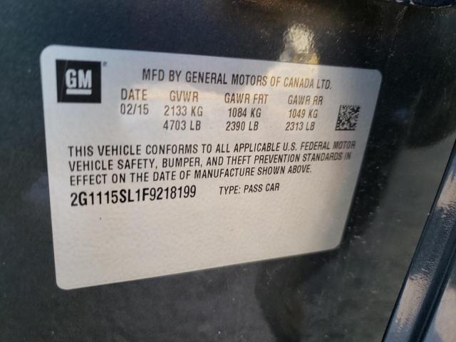 Photo 9 VIN: 2G1115SL1F9218199 - CHEVROLET IMPALA LT 