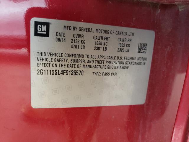 Photo 9 VIN: 2G1115SL4F9126570 - CHEVROLET IMPALA LT 