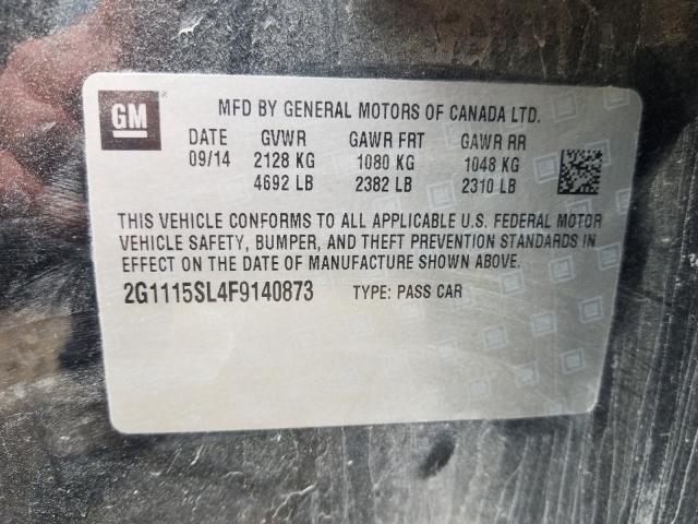 Photo 9 VIN: 2G1115SL4F9140873 - CHEVROLET IMPALA LT 