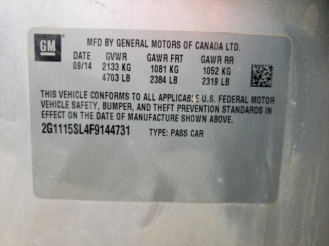 Photo 9 VIN: 2G1115SL4F9144731 - CHEVROLET IMPALA LT 