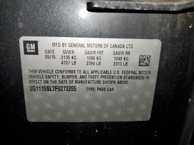 Photo 11 VIN: 2G1115SL7F9273255 - CHEVROLET IMPALA 