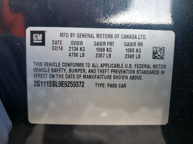 Photo 9 VIN: 2G1115SL9E9259372 - CHEVROLET IMPALA LT 